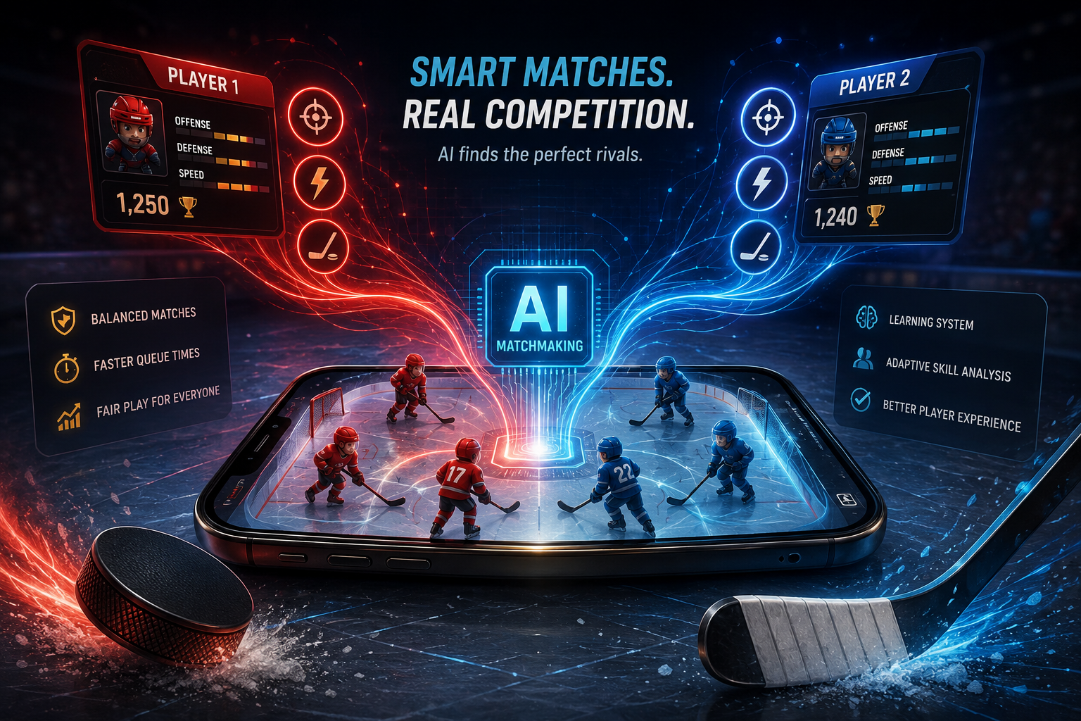 Why AI Matchmaking Is Becoming the Next Evolution of Mobile Hockey Games